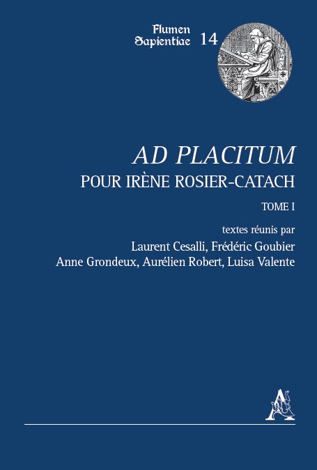 Copertina libro <i>Ad placitum</i>. Pour Irène Rosier-Catach