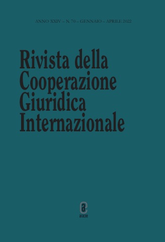 copertina 9791221800234 Rivista della Cooperazione Giuridica Internazionale