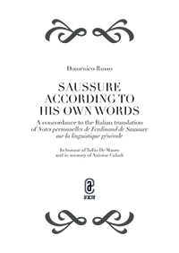 copertina 9791221806014 Saussure according to his own words