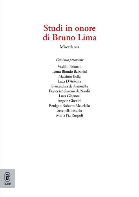 copertina 9791221806533 Studi in onore di Bruno Lima