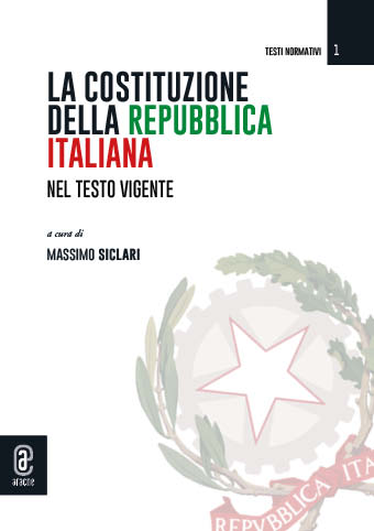 copertina 9791221811568 La Costituzione della Repubblica Italiana nel testo vigente