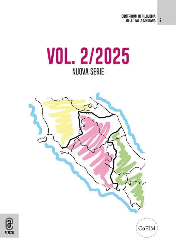 Copertina libro Contributi di Filologia dell’Italia Mediana