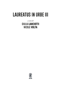 copertina 9791259948434 Laureatus in Urbe III